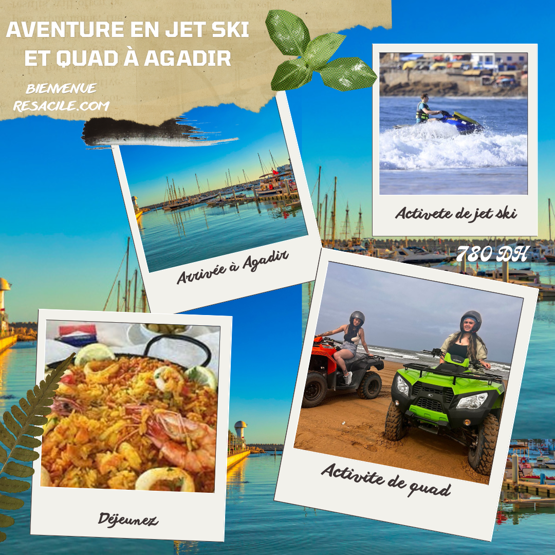 Agadir : Aventure en jet ski et quad
