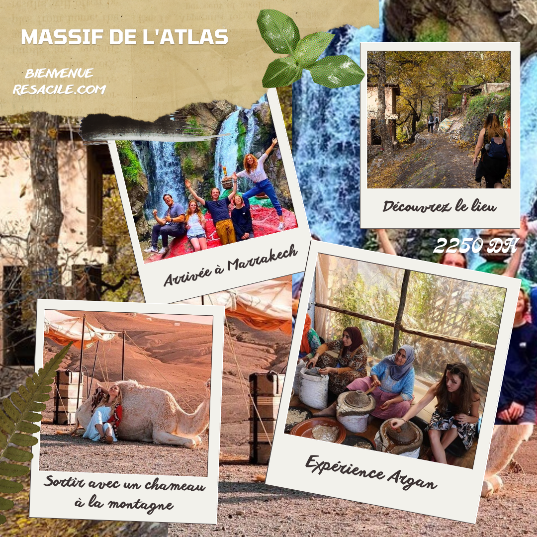 Marrakech : les trois vallées et des chutes d'eau Promenade à dos de chameau