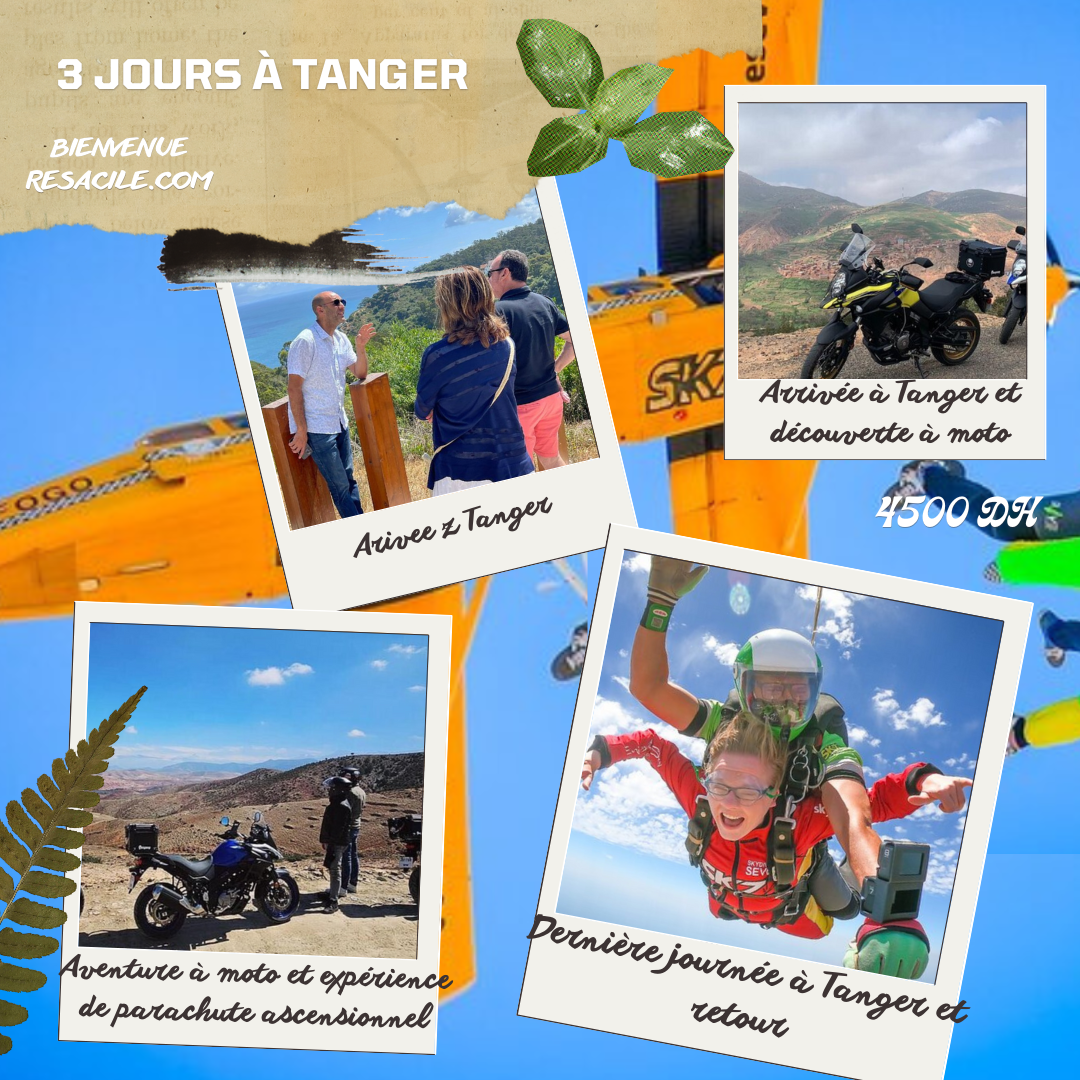 Tanger : Aventure à Moto et Sensations Fortes en Parachute